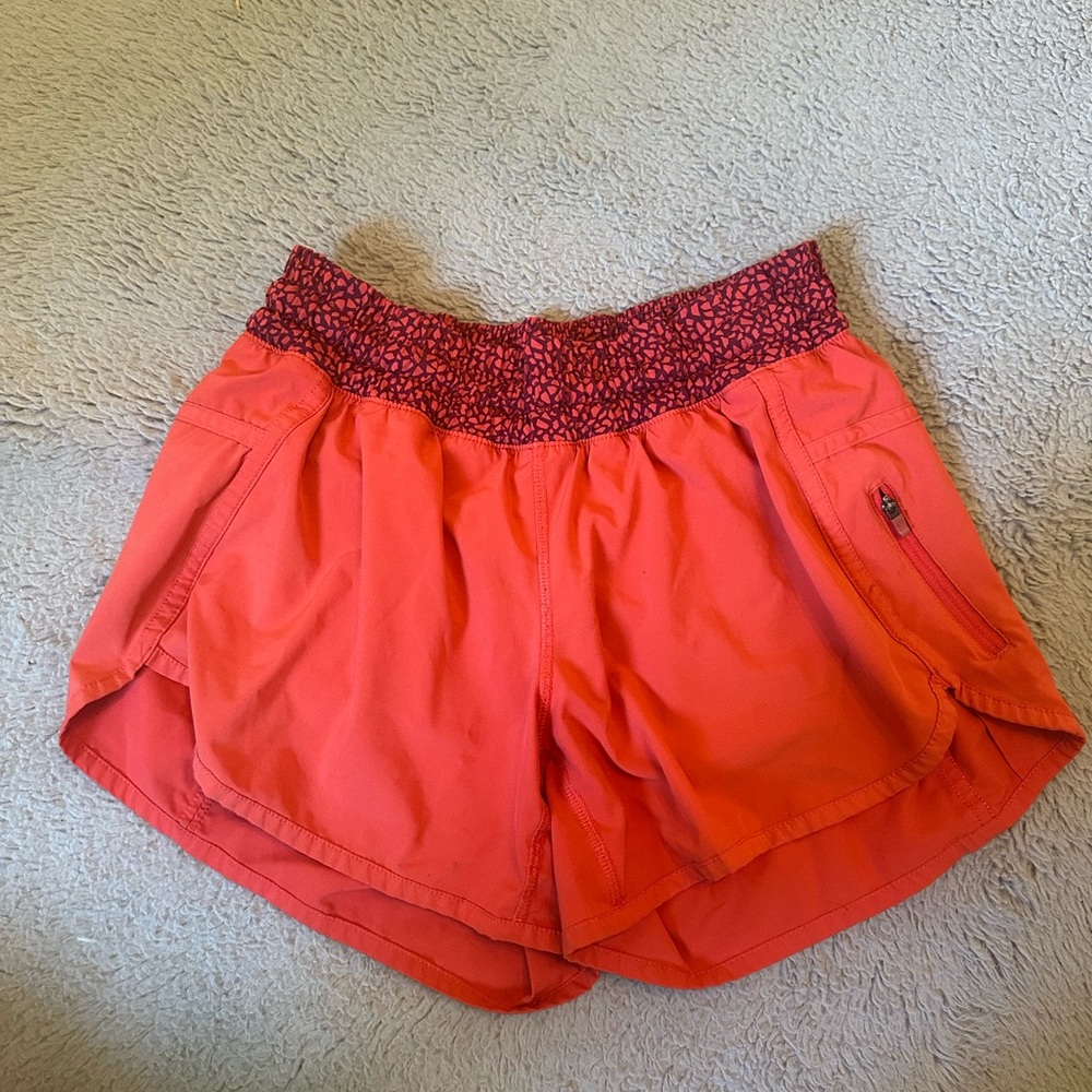 lululemon Orange Athletic Shorts